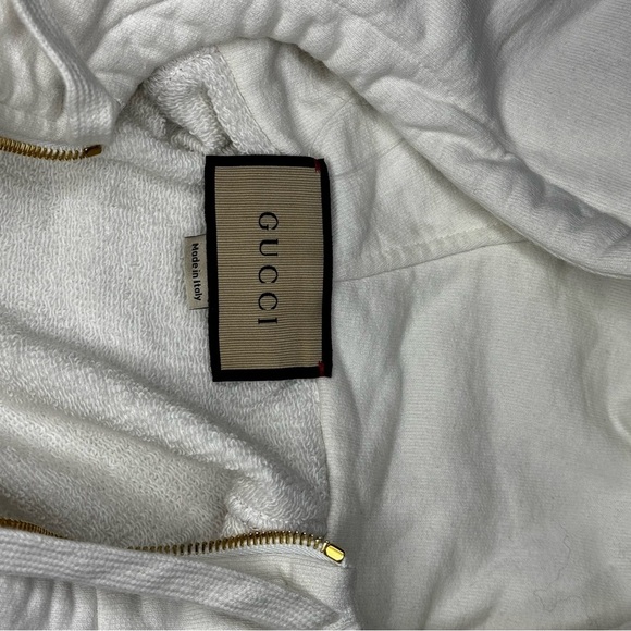 Gucci Web Accent thick White Hoodie Men’s Small - Picture 8 of 14